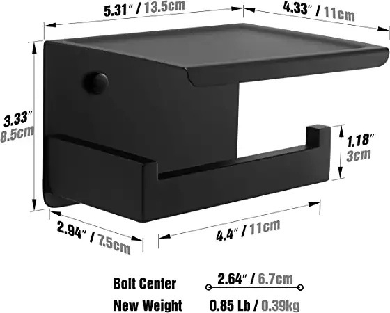 Chromuotas tualetinio popieriaus laikiklis, klijų lipni lentynėlė, lipnus tualetinio popieriaus laikiklis, ritininio popieriaus laikiklis