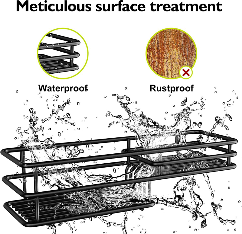 Amazon Noul suport de depozitare pentru baie, suport pentru ușă, fără perforații, agățat de perete, coș suspendat în straturi, suport de depozitare pentru baie