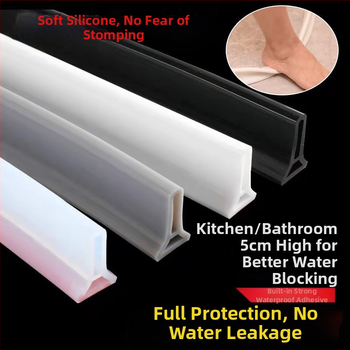 Silikoonist painduv veetõke vannitoa artefakti veekindel barjäär tualeti veetõke duširuumi veetõke põrandabarjäär