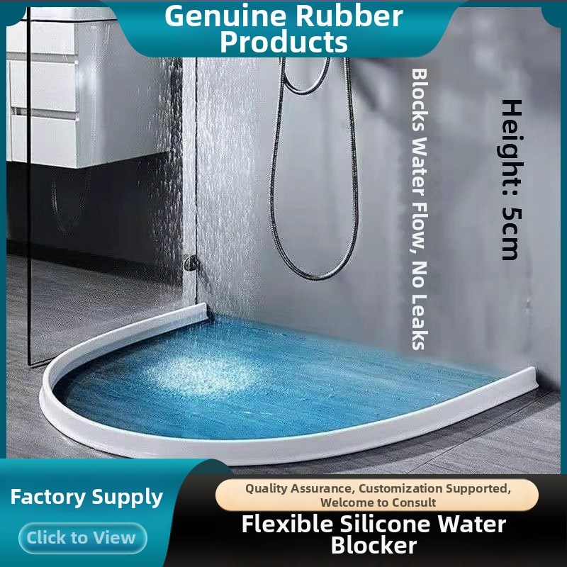Силиконова огъваща се водна бариера, артефакт за баня, водоустойчива бариера, водна бариера за тоалетна, водна бариера за душ, подова бариера