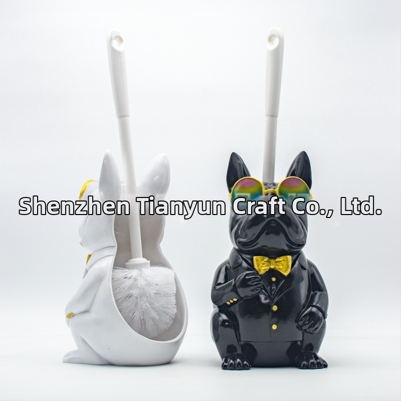 Трансграничен нов френски булдог държач за тоалетна четка, креативни орнаменти за баня, горещо продавана декорация за дома от смола в скандинавски стил