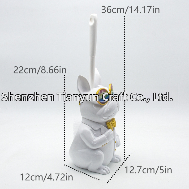 Трансграничен нов френски булдог държач за тоалетна четка, креативни орнаменти за баня, горещо продавана декорация за дома от смола в скандинавски стил