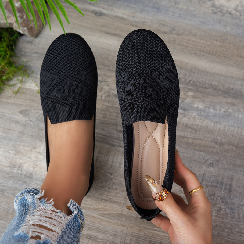 2025 Új Kerek Orrú Alkalmi Nagy Méretű Női Cipők, Anyacipő, Sekély Szájú, Puha Talpú, Lapos Talpú Bebújós Cipők