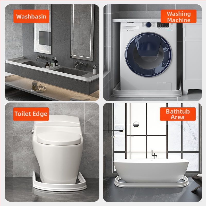 Тоалетна Баня Водна Бариера Гъвкава Душова Кабина Суха и Мокра Разделяща Водна Бариера Водоустойчива Лента Самозалепваща Водна Бариера