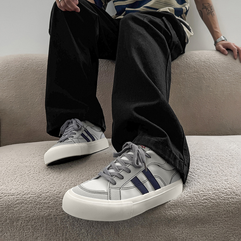 Klasiskas divdaļīgas vīriešu kurpes, modernas nišas, vienkāršas, populāras, lietussargu auduma, studentu audekla kurpes, sporta ikdienas kedas