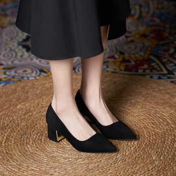 YY-1 Νέα Small Size 313233 Παπούτσια με χοντρό τακούνι, μοντέρνα, επαγγελματικά, χωρίς κούραση, μεσαίου μεγέθους, μεγάλα παπούτσια Plus 414243, μονά παπούτσια