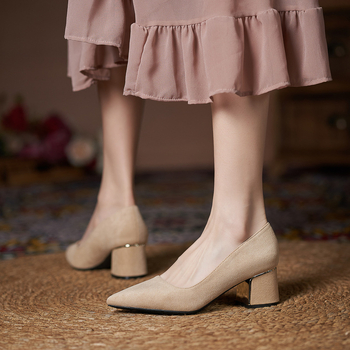 YY-1 Νέα Small Size 313233 Παπούτσια με χοντρό τακούνι, μοντέρνα, επαγγελματικά, χωρίς κούραση, μεσαίου μεγέθους, μεγάλα παπούτσια Plus 414243, μονά παπούτσια