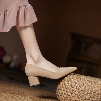 YY-1 Νέα Small Size 313233 Παπούτσια με χοντρό τακούνι, μοντέρνα, επαγγελματικά, χωρίς κούραση, μεσαίου μεγέθους, μεγάλα παπούτσια Plus 414243, μονά παπούτσια