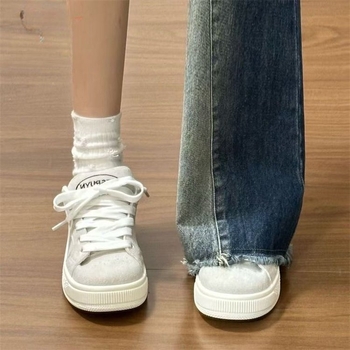 Πρωτότυπα ρετρό αθλητικά παπούτσια με λεοπάρ print, άνοιξη και καλοκαίρι 2025, νέα γυναικεία κορεάτικα στυλ, ευέλικτα, casual παπούτσια για φοιτητές