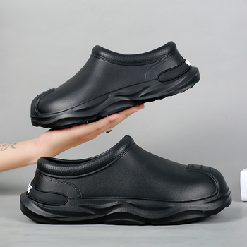 Διασυνοριακά παπούτσια σεφ για άνδρες, καλοκαιρινά παπούτσια εργασίας κουζίνας, ειδικά αδιάβροχα, ανθεκτικά στο λάδι, αντιολισθητικά, ελαφριά παπούτσια εργασίας, μια γενιά μαλλιών