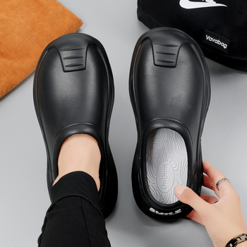 Διασυνοριακά παπούτσια σεφ για άνδρες, καλοκαιρινά παπούτσια εργασίας κουζίνας, ειδικά αδιάβροχα, ανθεκτικά στο λάδι, αντιολισθητικά, ελαφριά παπούτσια εργασίας, μια γενιά μαλλιών