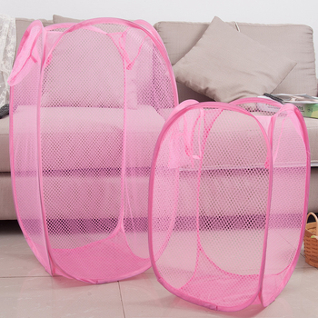 Πτυσσόμενο φορητό καλάθι πλυντηρίου με πλέγμα Καλάθι βρώμικων ρούχων Αποθήκευση οικιακής χρήσης Αποθήκευση παιδικών παιχνιδιών Αποθήκευση ρούχων