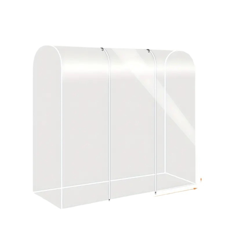 Tarpvalstybinis buitinių drabužių pakabos dulkių uždangalas miegamojo drabužiams, dulkių maišelis, visiškai skaidrus drabužių laikymas ir organizavimas, stereo dulkių uždangalas