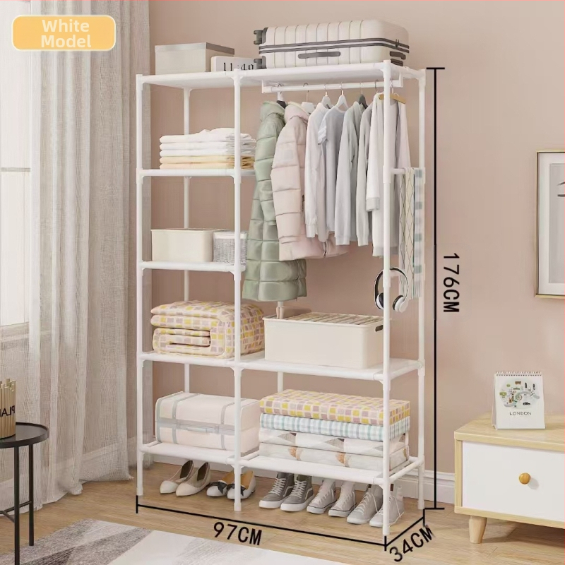 Multifunkčný vešiak na kabáty Crossborder Explosions, vešiak do spálne, platená polica, jednoduchý úložný stojan na kabáty