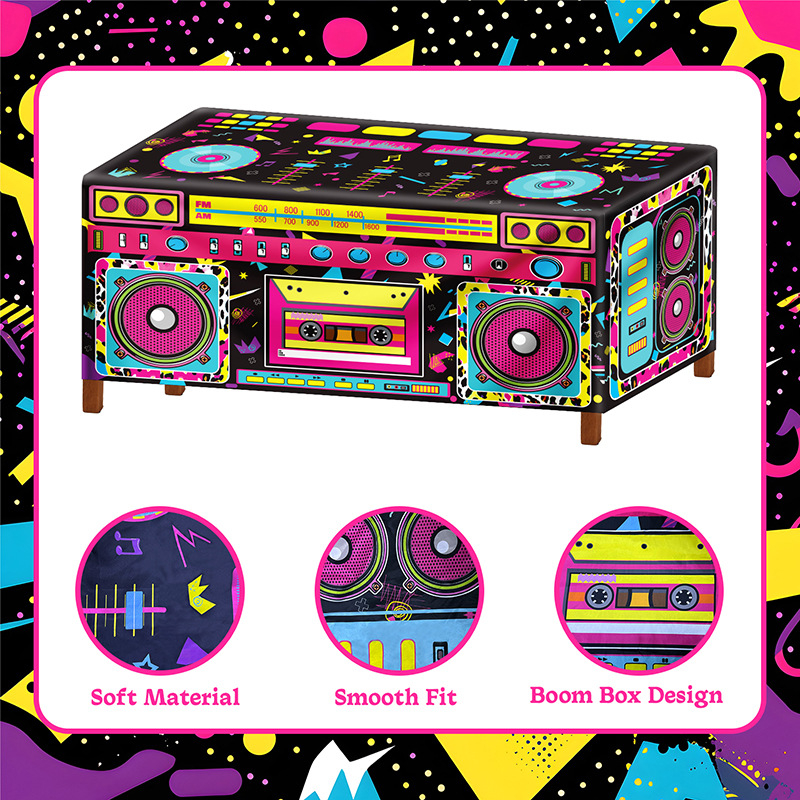 Retro disko radio u obliku stola, pokrivač za stol, ukras za festivalsku zabavu, pribor za dekoraciju stola, pokrivač za stol, ukras za zabavu