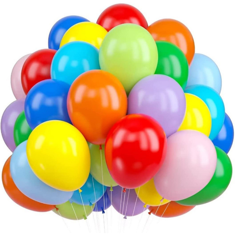 Ristpiiriline 50tk mitmevärvilist õhupalliketi pakendit, stseeni kaunistuseks mõeldud õhupalli sünnipäevapeoks, pulmakomplekt lateksist õhupallideks