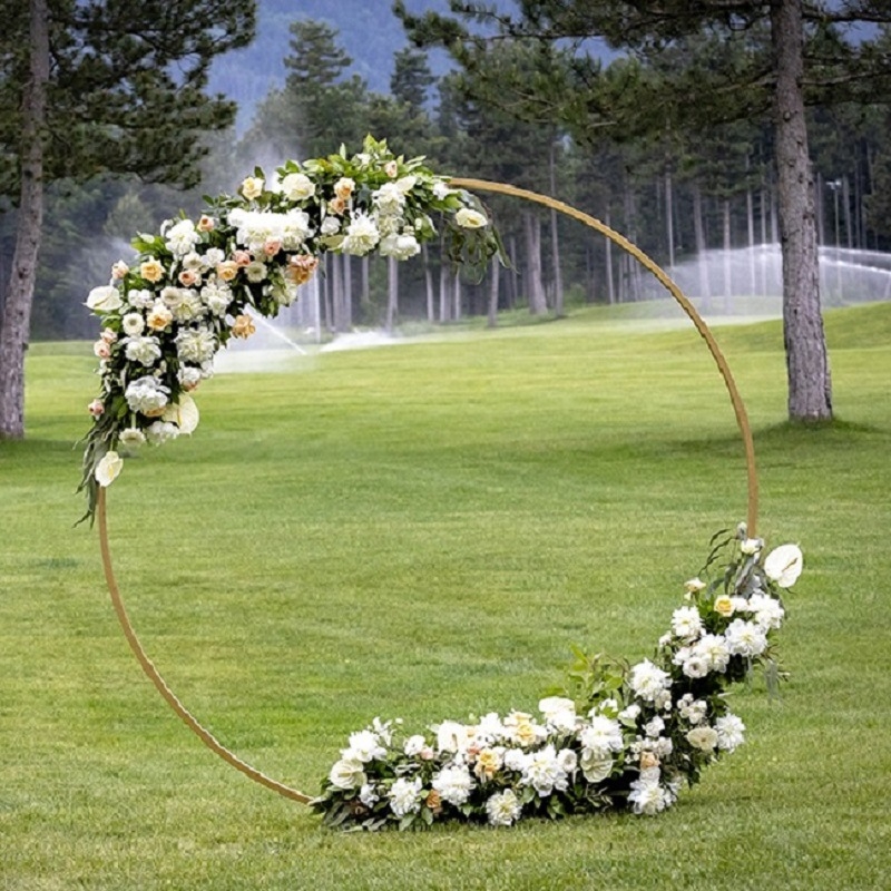 Vestuvių apvalios arkos fono rėmo dekoracija, vyšnių žiedų arka, vestuvių išdėstymo rekvizitai, balionų arka, apvalus vamzdinis geležinis rėmas