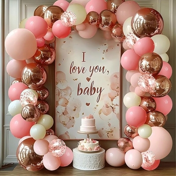 Sünnipäeva õhupallide komplekt interneti kuulsuste poisi ja tüdruku sünnipäeva pulmade kaunistamine atmosfääri paigutus õhupallide kombinatsioon