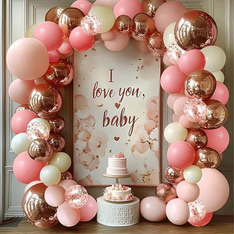 Sünnipäeva õhupallide komplekt interneti kuulsuste poisi ja tüdruku sünnipäeva pulmade kaunistamine atmosfääri paigutus õhupallide kombinatsioon