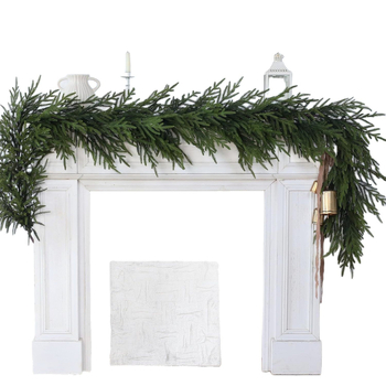 Διασυνοριακή προσομοίωση Amazon πευκοβελόνα μπαστούνι χριστουγεννιάτικη διακόσμηση κυπαρίσσι πεύκο αλεπού πεύκο πόρτα κρεμαστό στεφάνι τοίχου