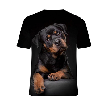 Ανδρικό μπλουζάκι με κοντομάνικο τοπ και σχέδιο τρισδιάστατης εκτύπωσης με θέμα το κουτάβι, σε στενή γραμμή, σε ρετρό στιλ, με σχέδιο κινουμένων σχεδίων και σχέδια