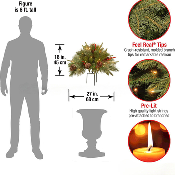 Τεχνητό χριστουγεννιάτικο δέντρο με διακοσμητικά φωτάκια LED σε σχήμα σκελετού και στήριξη E18E18