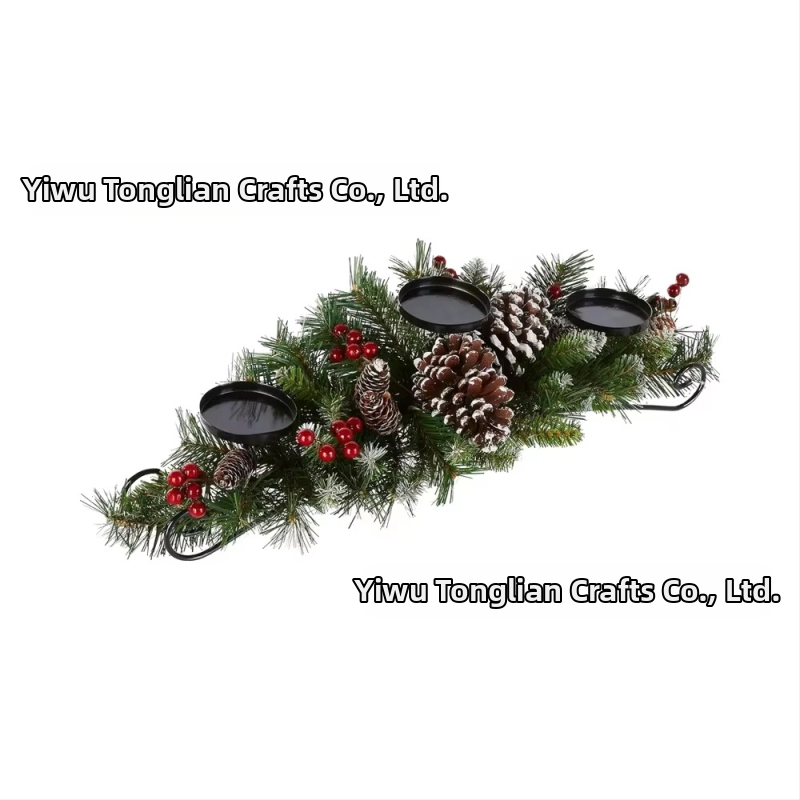 Új karácsonyi összecsukható gyertyatartó koszorú gyertyadíszek karácsonyi dekorációk karácsonyi jelenetkompozíciók kellékek díszek