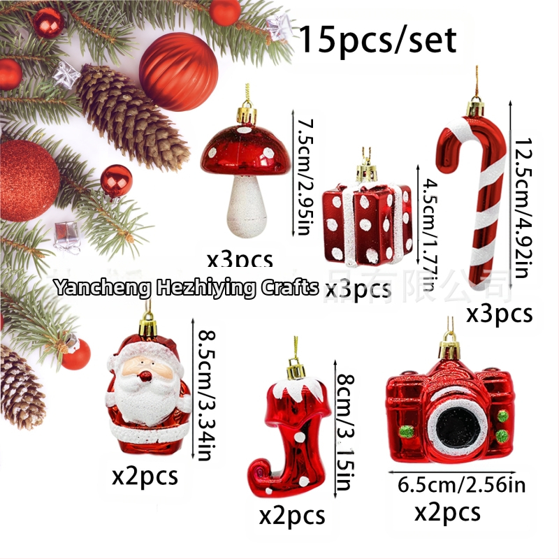 Нови коледни декоративни висулки, патерици на Дядо Коледа, гъби и други висулки със специална форма