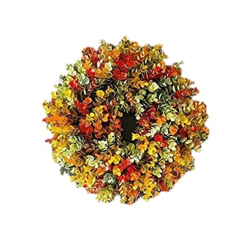 Λουλούδι διασυνοριακά τεχνητά φυτικά στολίδια διακόσμηση σπιτιού ψεύτικο λουλούδι πόρτα κρεμαστή φθινοπωρινή γιρλάντα ευκαλύπτου για την Ημέρα των Ευχαριστιών