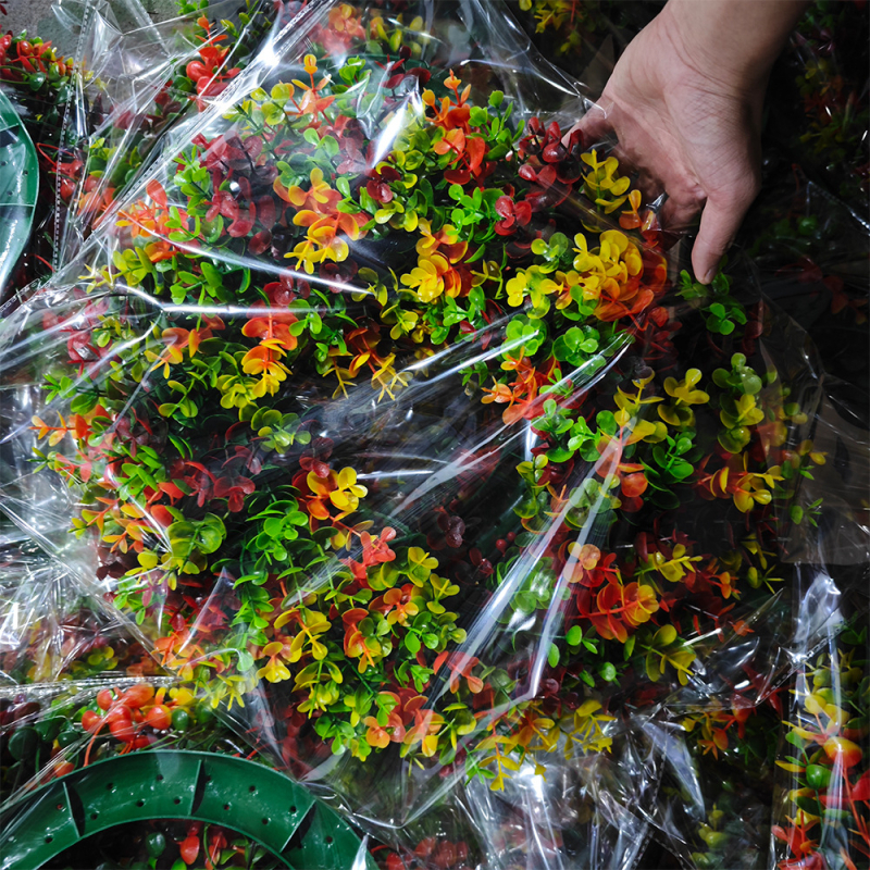 Virág Virág határokon átnyúló műnövény díszek lakberendezési művirág ajtó lógó ősz Hálaadás színes eukaliptusz girland