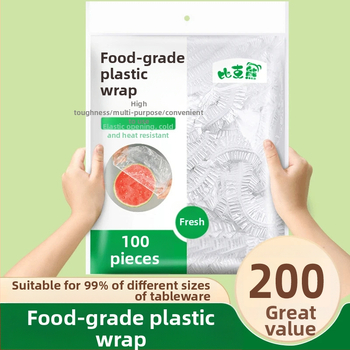 Plastikinė plėvelė, sutirštinta vienkartinė šviežio laikymo maišelio dulkėms atspari likusių ryžių dubenėlio danga