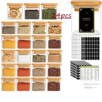 Κατασκευαστής Χονδρικής Προσαρμοσμένο Υψηλής Βοριοπυριτικής Διαφανές Γυαλί Τετράγωνο Σφραγισμένο Βάζο Οικιακής Κουζίνας χωρίς Σιτηρά Βάζο Αποθήκευσης Σιτηρών