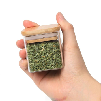 Κατασκευαστής Χονδρικής Προσαρμοσμένο Υψηλής Βοριοπυριτικής Διαφανές Γυαλί Τετράγωνο Σφραγισμένο Βάζο Οικιακής Κουζίνας χωρίς Σιτηρά Βάζο Αποθήκευσης Σιτηρών