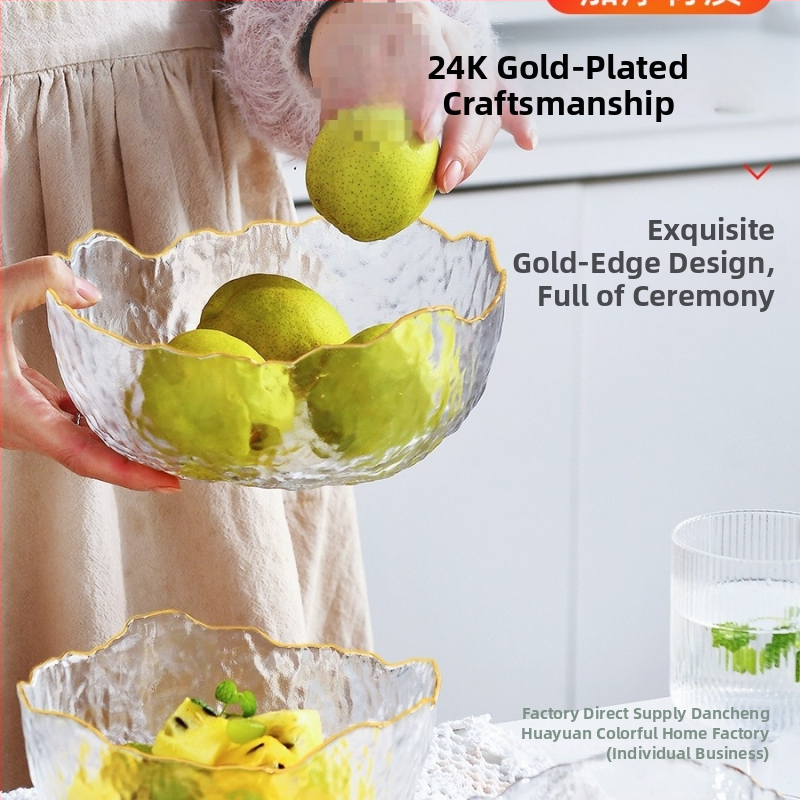 Krištolinio stiklo vaisių lėkštė, pritaikyta prabangiems namams, svetainė, kavos staliukas, saldainių demonstravimo lėkštė, krepšelis, salotų dubuo, 2025 m. nauja vaisių lėkštė