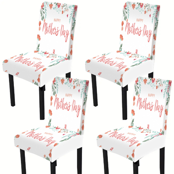 1 tk pidulik trükitud elastne istmekate, sobib pere söögitoa toolile, hotellile, aiatooli kattele