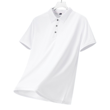 Καλοκαιρινό μπλουζάκι με κοντό μανίκι, ανοιχτό, πολυτελές, αναπνεύσιμο, μονόχρωμο, μεταξωτό πέτο, μοντέρνο ανδρικό POLO crossborder