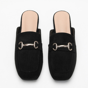 Plus Size Export Stílusú Zárt Orrú Bebújós Papucsok Női, Lusta Bebújós Papucsok, Vastag Talpú, Szögletes Orrú Lapos Cipők, Lélegző és Kényelmes Női Cipők