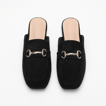 Plus Size Export Stílusú Zárt Orrú Bebújós Papucsok Női, Lusta Bebújós Papucsok, Vastag Talpú, Szögletes Orrú Lapos Cipők, Lélegző és Kényelmes Női Cipők