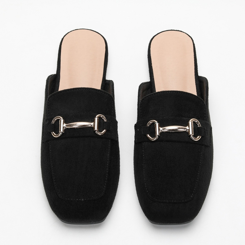 Plus Size Export Stílusú Zárt Orrú Bebújós Papucsok Női, Lusta Bebújós Papucsok, Vastag Talpú, Szögletes Orrú Lapos Cipők, Lélegző és Kényelmes Női Cipők