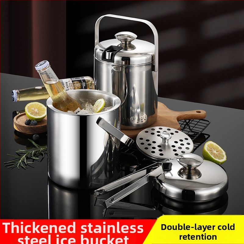 Фабрика директно от неръждаема стомана 304 материал двуслоен KTV кофа за лед преносима кофа за бира шампанско бар кофа за вино