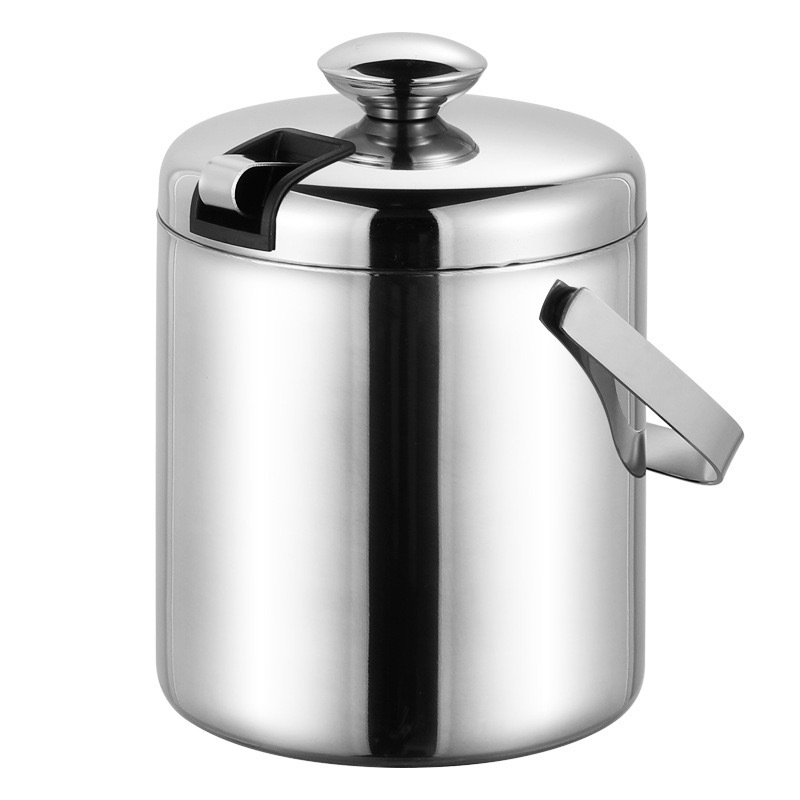 Gamyklinis tiesioginis nerūdijančio plieno 304 medžiagos dvigubo sluoksnio KTV ledo kibiras nešiojamas alaus šampano kibiras baro vyno kibiras