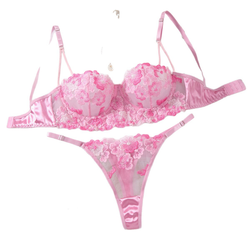 2025. aasta uus moodne seksikas aluspesu naiste lillelise tikandiga kvaliteetne üliõhuke läbipaistev seksikas aluspesu komplekt 121