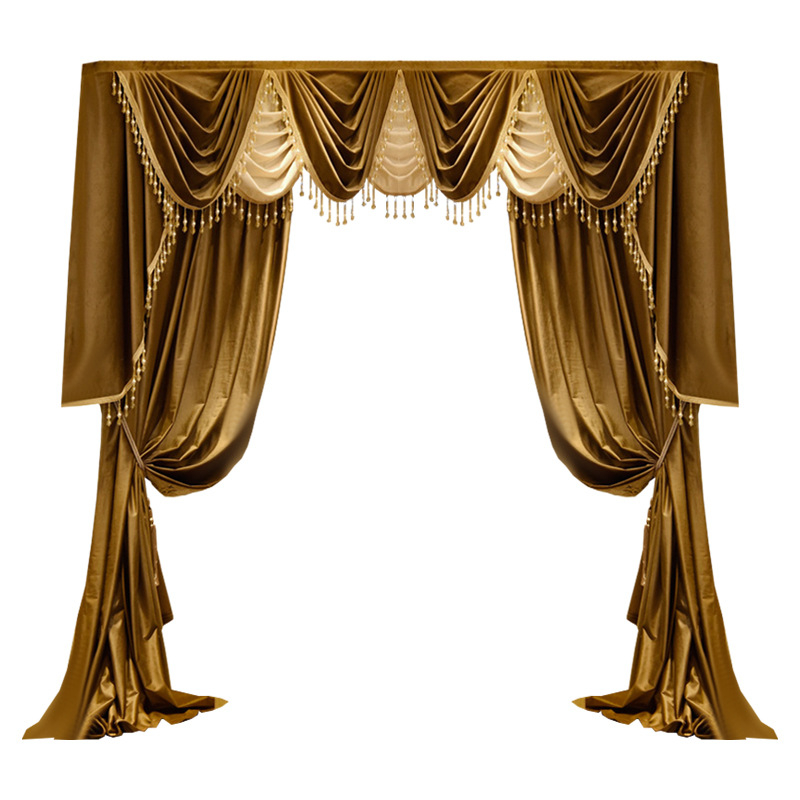 Išskirtinės tarpvalstybinės prabangios storos flanelinės vilos miegamojo, svetainės, valgomojo, užuolaidų audinio gatavi gaminiai