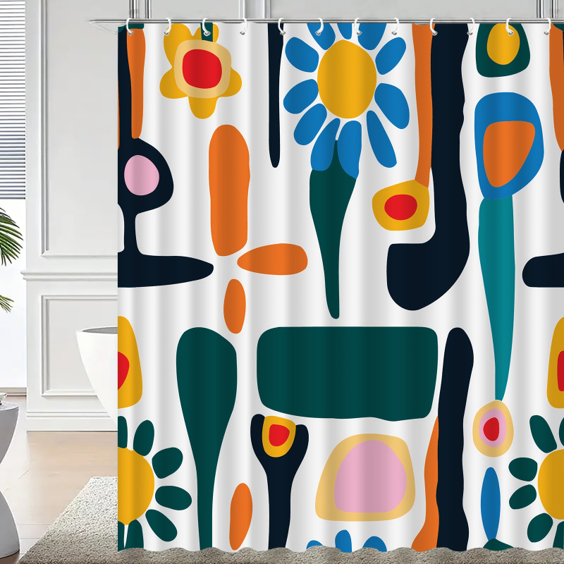 Temu piiriülene e-kaubandus värvika kujuga dušikardin, vannitoa kaunistusmuster Ameerika Ühendriigid Euroopa Põhja-Ameerika