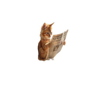 Διασυνοριακό ηλεκτρονικό εμπόριο Amazon Παιχνιδιάρικη γάτα Ginger Tabby που διαβάζει εφημερίδα στην κουρτίνα ντους τουαλέτας ΗΠΑ Ευρώπη Βόρεια Αμερική