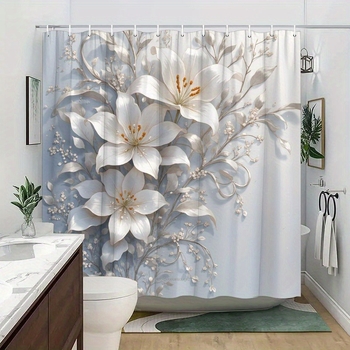 Temu Cross-Border E-Commerce Elegant Lily Κουρτίνα Ντους, Πολυτελής Διακόσμηση Μπάνιου, ΗΠΑ, Ευρώπη, Βόρεια Αμερική