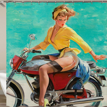 Új, személyre szabott divatos szépség digitális nyomtatású fürdőszobai függönyszövet poliészter vízálló zuhanyfüggöny nagykereskedelem