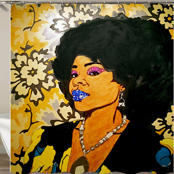 Νέα εξατομικευμένη μόδα ομορφιάς ψηφιακή εκτύπωση μπάνιου κουρτίνας υφάσματος πολυεστέρα αδιάβροχη κουρτίνα ντους χονδρικής