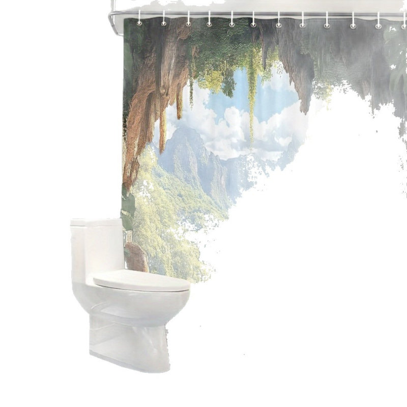 Shein határokon átnyúló e-kereskedelmi trópusi vízesés és barlang bejárati zuhanyfüggöny poliészter Egyesült Államok Európa Észak-Amerika