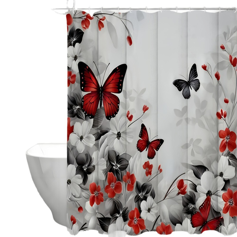 A Temu határokon átnyúló e-kereskedelme kreatív, gyönyörű pillangós zuhanyfüggönyök képeivel érkezhet az Egyesült Államok, Európa és Észak-Amerika számára